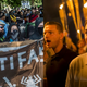 ANTIFA protestors and white supremacists.
